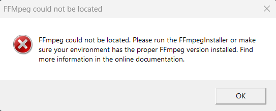Desktop startup error: missing component