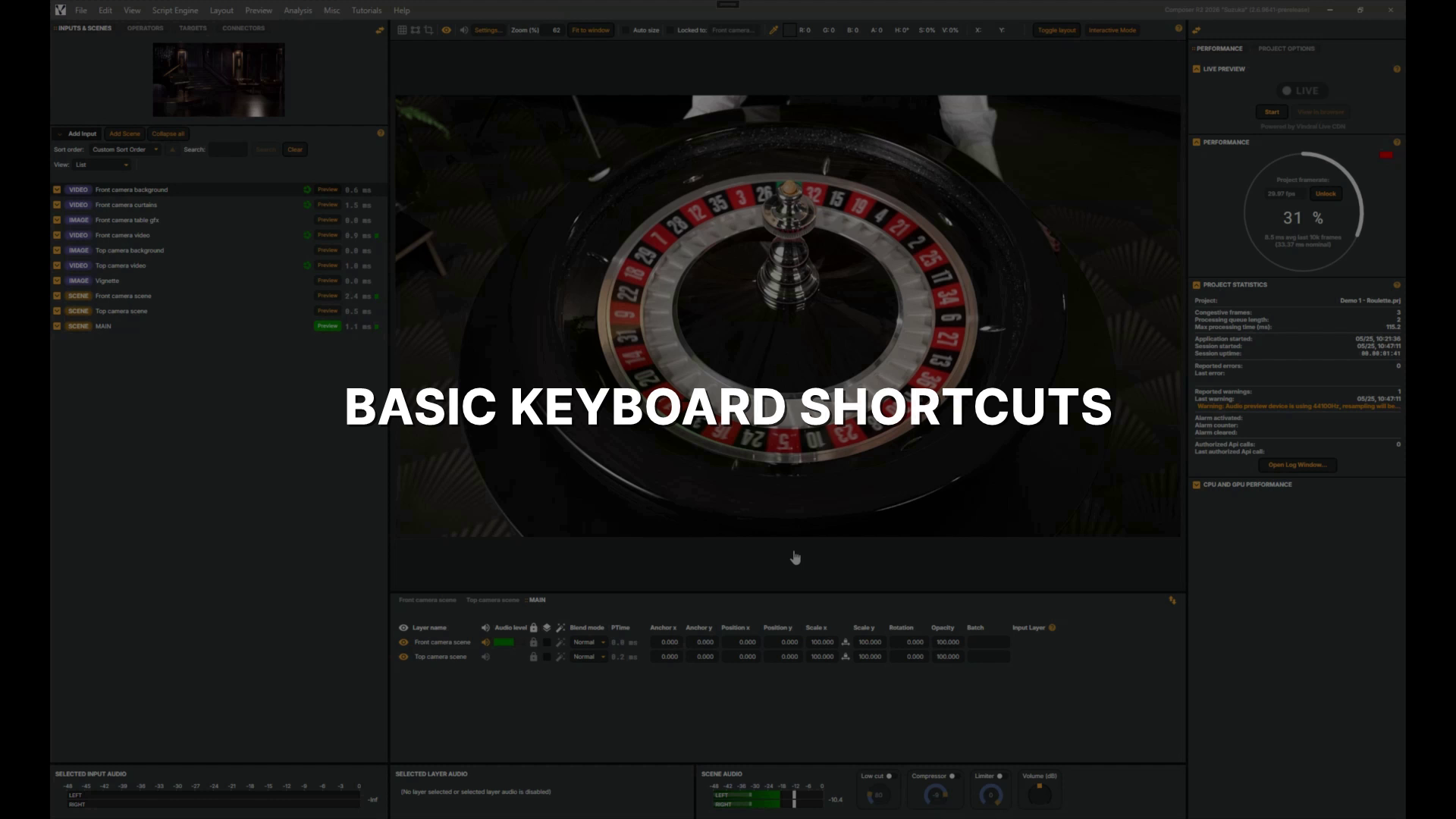 Basic keyboard shortcuts