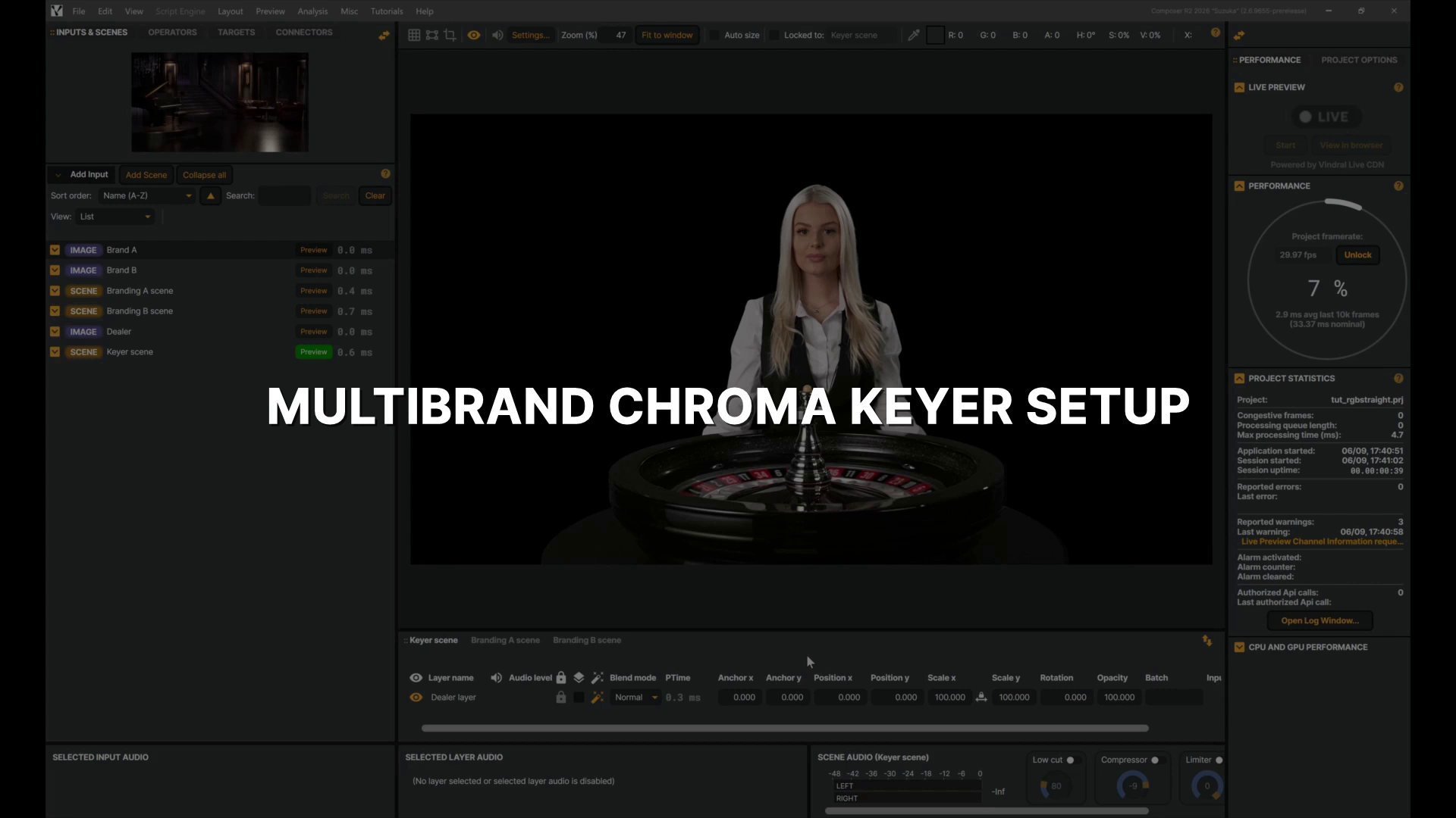 Multibrand chroma keyer setup
