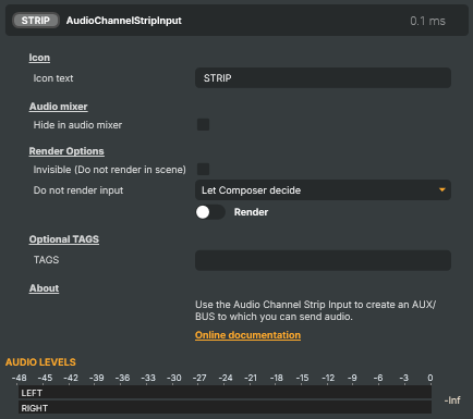Audio Channel Strip