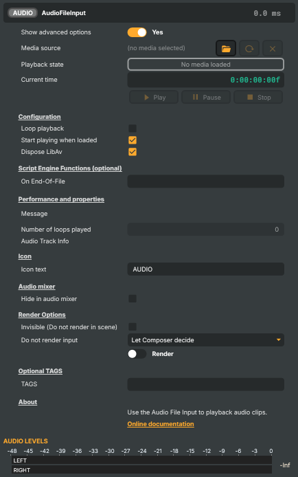 Audio file input