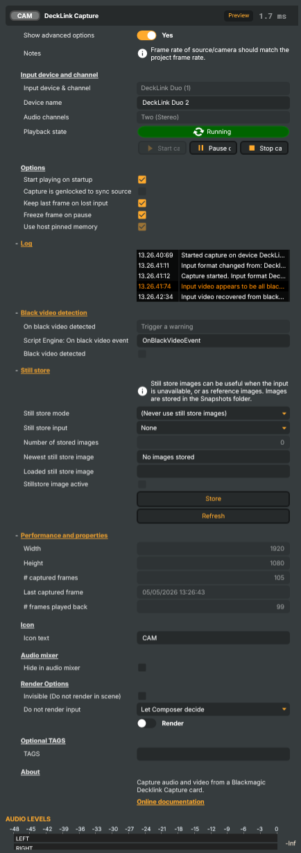 BlackMagic DeckLink Capture v3