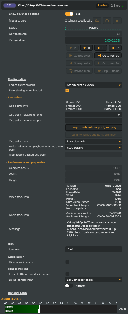 Cav file input
