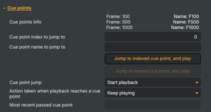 Cue points