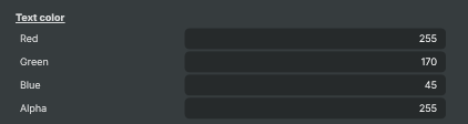 Text color