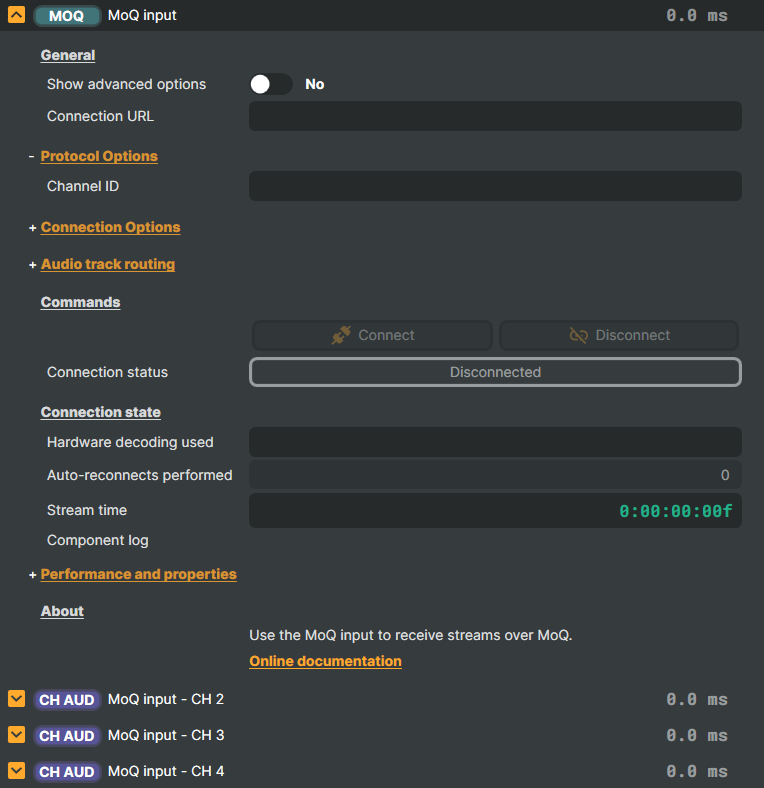 MoQ Input