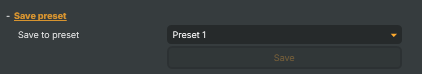 Save preset