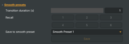 Smooth presets