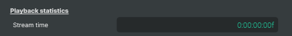 Playback statistics