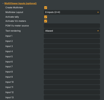 MultiViewer inputs (optional)