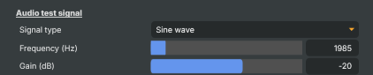 Audio test signal