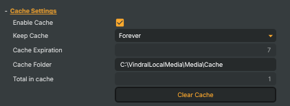 Cache Settings