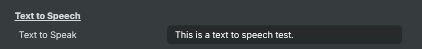 Text to Speech