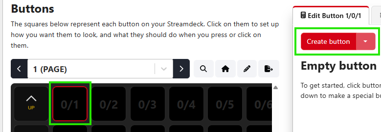 Create button option
