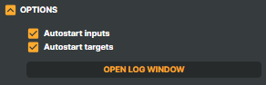 Performance panel showing the Open-Log-Window button