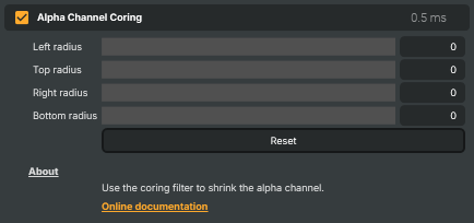 Alpha Channel Coring