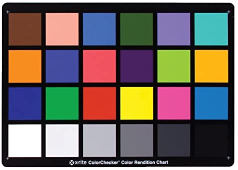 A typical Color Checker Board with six grey squares used for calibration