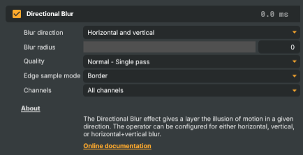 Directional Blur