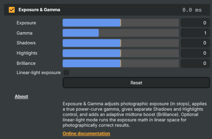 Exposure & Gamma