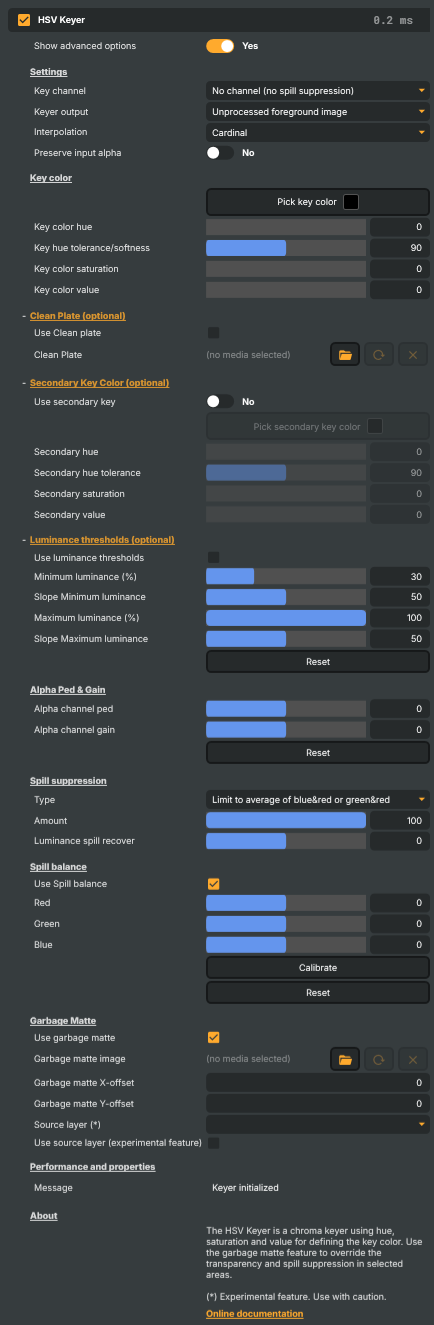 HSV Keyer overview