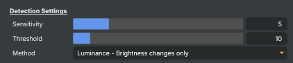 Detection Settings