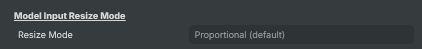 Model Input Resize Mode