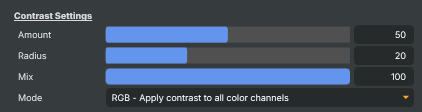 Contrast Settings