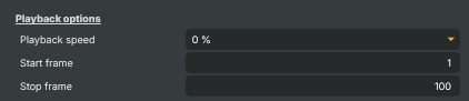 Playback options