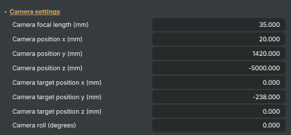 Camera settings