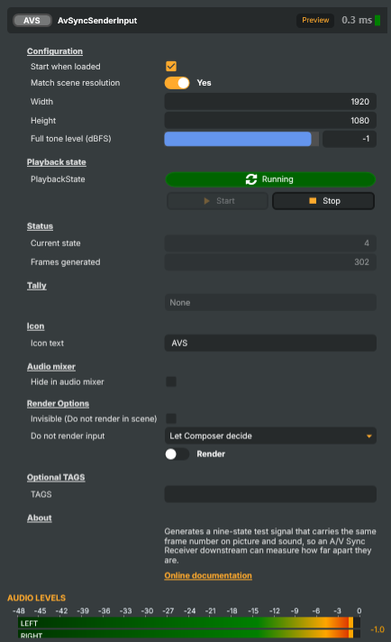 A/V Sync Sender