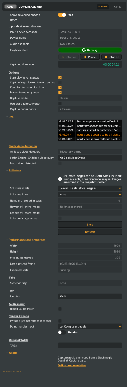 BlackMagic DeckLink Capture v3
