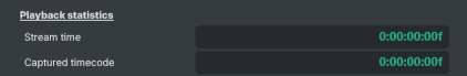 Playback statistics