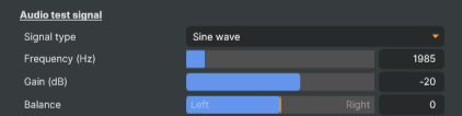 Audio test signal