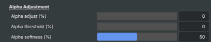 Alpha Adjustment