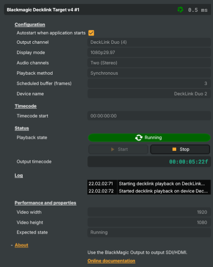 Blackmagic Decklink Target v4
