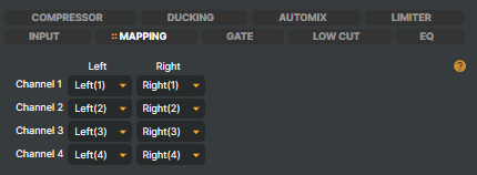 Channel Strip Inspector — MAPPING tab