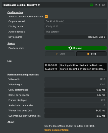 Blackmagic Decklink Target v4