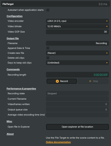 File Recorder Target
