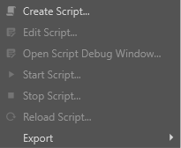 Script Engine menu