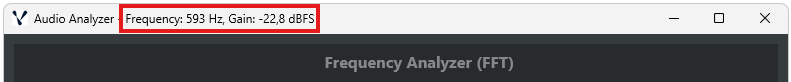 Hovering the spectrum shows the value in the title bar