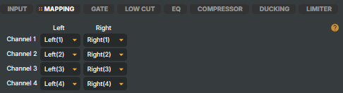 Channel Strip Inspector — MAPPING tab