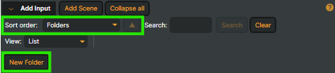 Create input folders