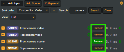 Preview button on an input