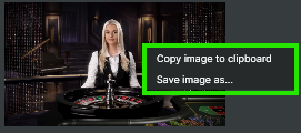 Save / copy options on the thumbnail right-click menu
