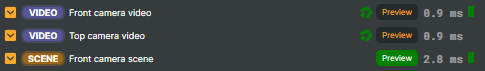 Inputs list view