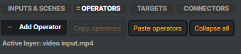 Right-click Add Operator menu