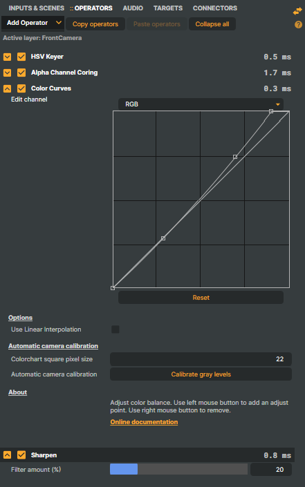 The Operators panel in Composer Desktop
