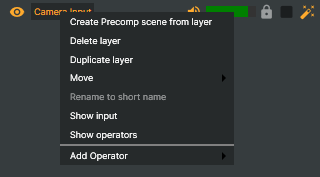 Per-layer right-click context menu