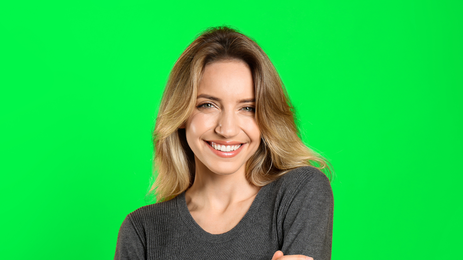 Sample greenscreen — looks pure to the eye but measures as off-green